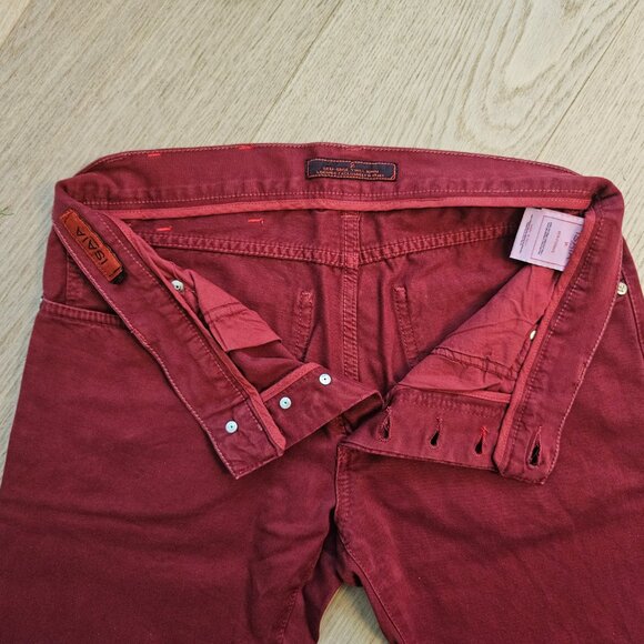 Isaia Burgundy 5-Pocket Cotton Jeans – Size 32 (48 EU) - Picture 13 of 16